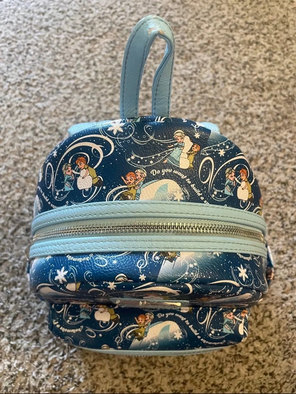 Disney Frozen Wanna build a snowman backpack rare HTF Elsa Anna loungefly